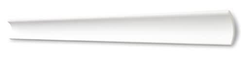 DECOSA Zierprofil B5 - Edle Stuckleiste in Weiß - 10 Leisten à 2 m Länge = 20 m - Zierleiste aus Styropor 35 x 35 mm - Für Decke oder Wand