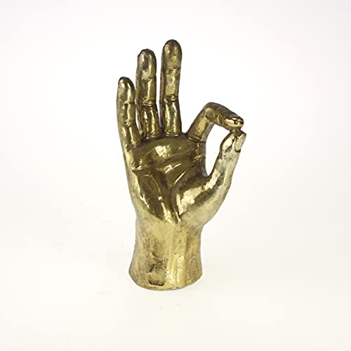 Bada Bing Deko Objekt große goldene Hand OK Dekohand Siegeszeichen Peace Zeichen oder Wand Deko Hand 36