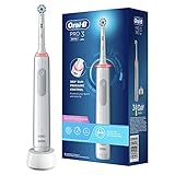Oral-B PRO 3 3000 Sensitive Clean Elektrische Zahnbürste/Electric Toothbrush, mit 3 Putzmodi inkl. Sensitiv und visueller 360° Andruckkontrolle für Zahnpflege, Designed by Braun, weiß, 268 G