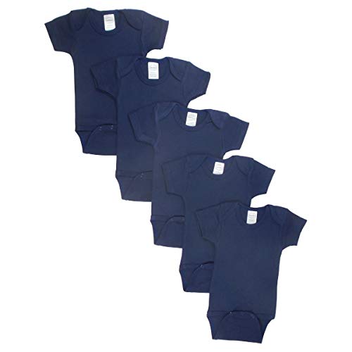 Bambini Navy Bodysuit Onezies (Pack of 5) - Large