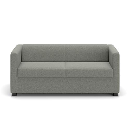 DOMO Collection Bob Sofa | 2er Couch mit Federkern | Garnitur 2 Sitzer, kleines, grau, 165x75x74 cm