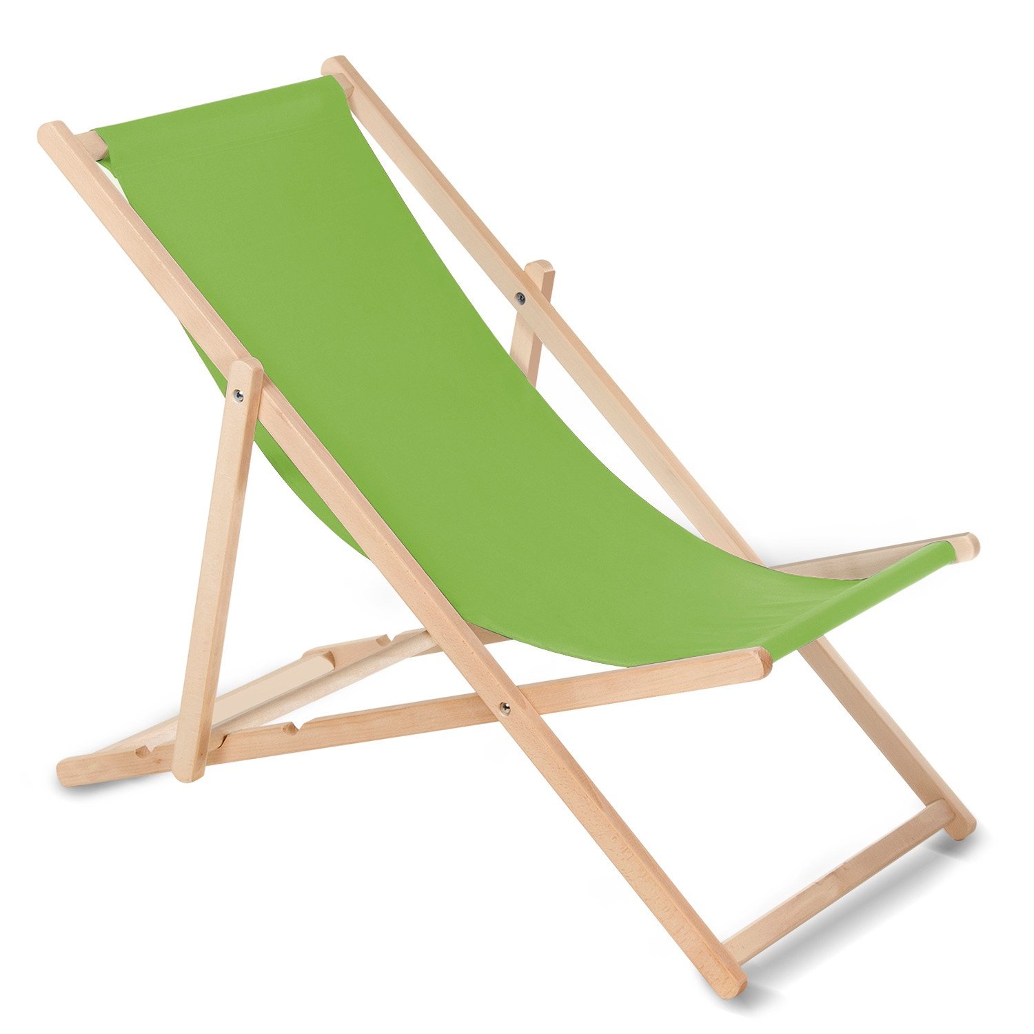 Green Blue Liegestuhl Sonnenliege Klappbar aus Buchholz ohne Armlehne Sonnenliege Gartenliege Liege (Hellgrün)