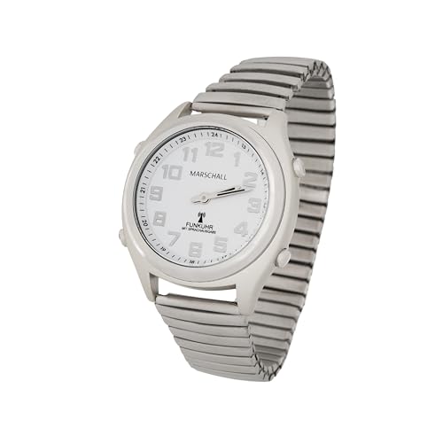 Sprechende Funk-Armbanduhr Metall-Zugarmband White