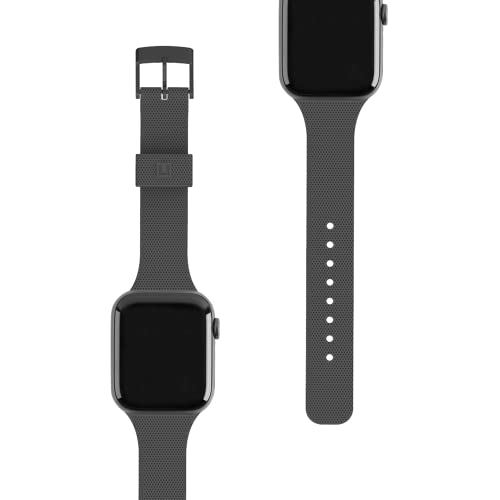 Urban Armor Gear [U] Silikon Armband für Apple Watch 38mm/ 40mm [Series 5 / Series 4 / Series 3 / Series 2 / Series 1, Weiches Silikon Ersatzarmband, Verschluss aus Edelstahl] - schwarz