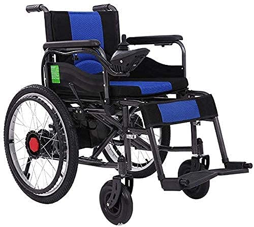 K Elektrorollstuhl Vollautomatischer Intelligenter Seniorenroller Leichter Stahlspray Faltbarer tragbarer Rollstuhl, 24V Blei-Säure-Batterien Schönes Zuhause