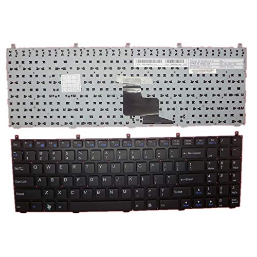 FQ Laptop Tastatur für CLEVO W258 W258BAQ W258BLQ W258BUQ W258BWQ W258BWQ-C W258BZQ CUQ CUQ-C CZQ EFQ EGQ EL ELQ ENQ EPQ ESQ EUQ EZQ HSQ HPQ HTQ HUQ HUQ-C Schwarz Amerikanische Version