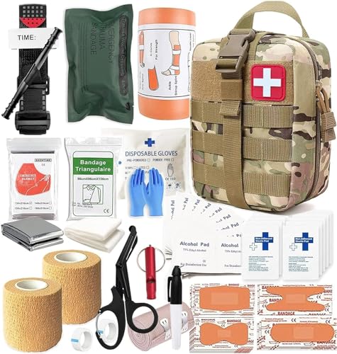 Mehrzweck-Überlebensset, taktisches Notfall-Erste-Hilfe-Set, Überlebens-Militär, Feld-Verkleidungsset, Camping, Wandern, Bug Out,C