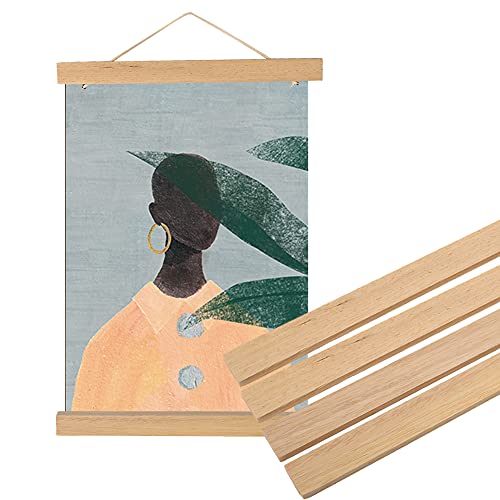 Bild Poster Artwork Leinwand Aufhänger Moderne Magnetische DIY Holz Bilderrahmen Für Dekoration Wand Weiß Holz(50cm)