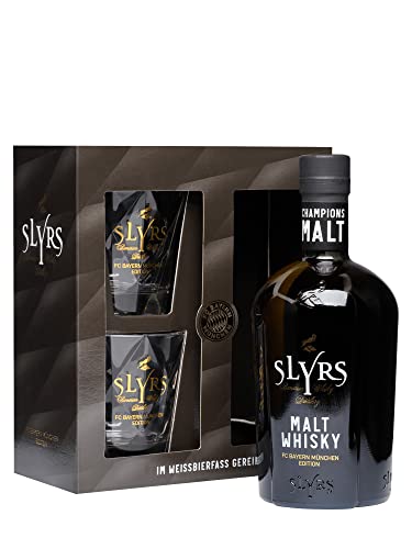 Slyrs Champions Malt Whisky FC Bayern München Edition Geschenkverpackung 0,7 Liter 40% Vol