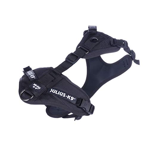 Julius-K9 19MTR-XS-AMZ Mantrailing & Outdoor Hundegeschirr, Größe: XS, schwarz, Schwarz, 170 g