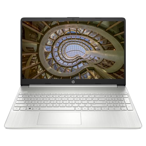 HP Laptop, 15,6" FHD Display, 12th Intel Core i5-1235U, 32 GB DDR4 RAM, 1 TB M2 Nvme SSD, Iris Xe Grafikkarte, QWERTZ Keyboard, Bluetooth, Windows 11 Home, Natursilber + NPO Rucksack + Type-C