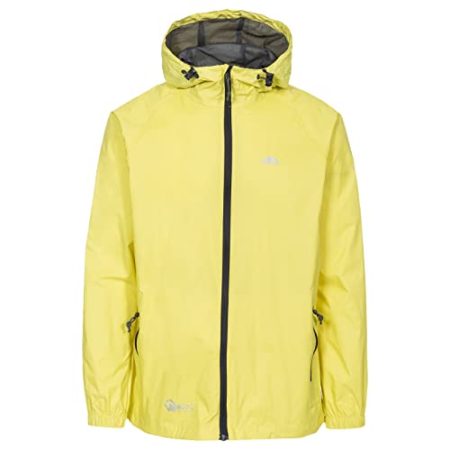 Trespass Unisex Erwachsene Qikpac Jacket Kompakt Zusammenrollbare Wasserdichte Regenjacke, Gelb (Yellow), XXL