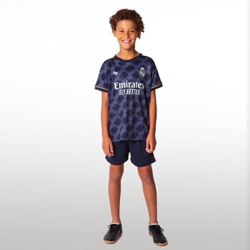 Real Madrid Set Kinder T-Shirt und Hose Zweite Mannschaft der Saison 2023-2024 - Offizielle Replik Offiziell lizenziert - Kind, dunkelblau, 6 Jahre