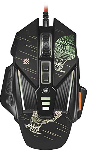 Defender sTarx GM-390L Gaming-Maus, Makro-Editor DPI-Wahl (800/1800/2400/3200) mit Hintergrundbeleuchtung