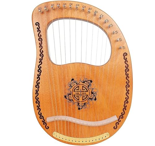 Lyre Harp 16 Saiten Barrel Style Harfe Musikinstrument mit Stimmhebel Geschenk für Anfänger Musikliebhaber Kinder Erwachsene