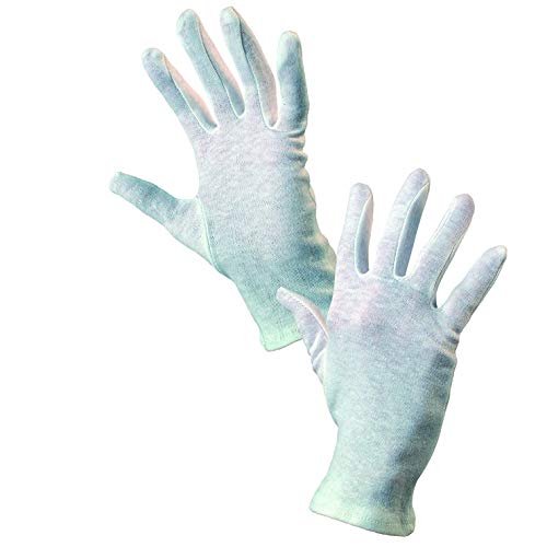 CXS Baumwollhandschuhe - 100% Baumwolle, Stoffhandschuhe, Textilhandschuhe, Arbeitshandschuhe, Handschuhe Weiß - Größe 7 (60 Paar)