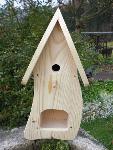 Dekorativer Nistkasten(NB1)-mit Vogelfutterhaus zum selbst bauen-Bausatz-Vogelhaus-Vogelhäuschen-Vogelhaus Garten Deko