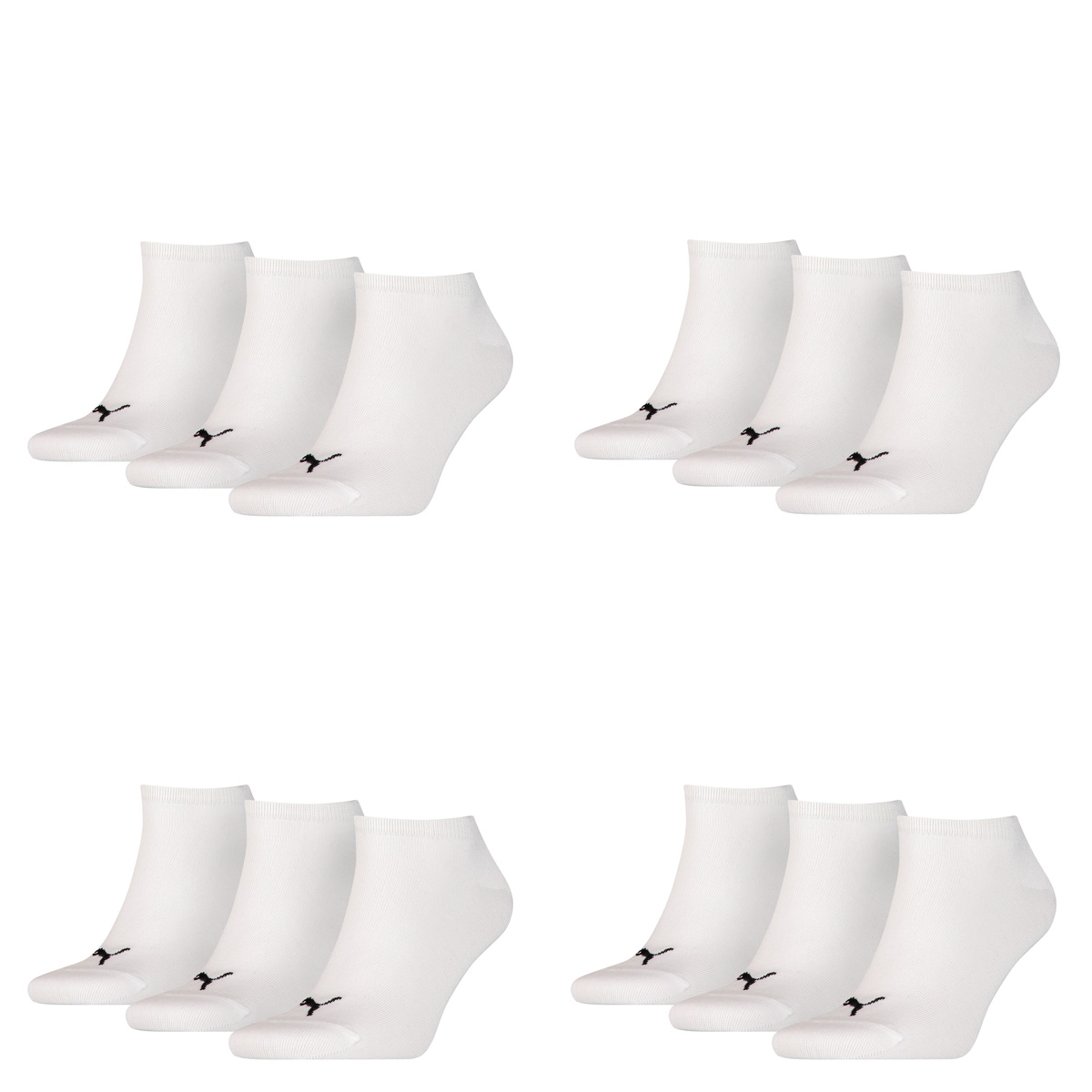 12 Paar Puma Sneaker Invisible Socken Gr. 35 - 49 Unisex für Damen Herren Füßlin...