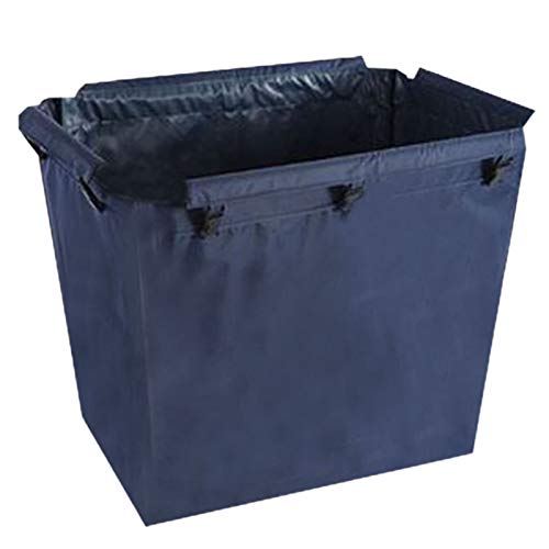 HH- Wäschesortierer Leinen-Trolley-Tasche mit Kunststoffschnalle, Wäschekorb Tasche für Wäschekarte Korb, Hotel Service Tabelle, Reinigungswagen, Grosse Kapazität (Color : Blue)