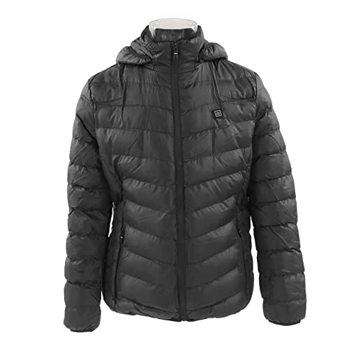 Beheizbare Jacke, 9 Heizzonen Schwarze Beheizbare Jacke Zum Skifahren (XL)