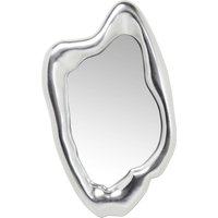 Kare Design Spiegel Hologram Silber 117x68cm, Design Spiegel für die Wand, silberner Spiegel mit Rahmen in organischer Form, verschiedene Ausführungen erhältlich (H/B/T) 115,5x68x8,5cm