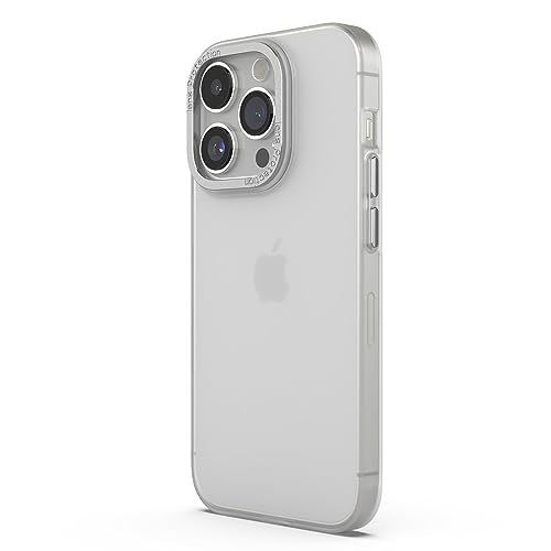 Arktis MR Protect Hülle kompatibel mit iPhone 15 Ultra Transparent [Frozen Look] Silikon, Handyhülle, durchsichtige Schutzhülle [Widerstandsfähig] - Rückschale Transluzent [Case Cover] (Snow)