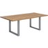 SIT Tisch, HxT: 76 x 80 cm, Holz - braun | silberfarben