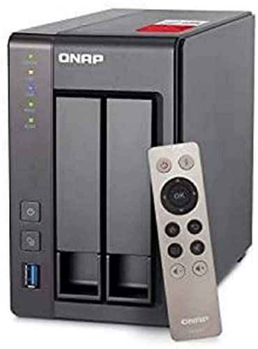 QNAP TS-251+-8G Intel-Quad-Core-NAS-System, HDMI-Support, Transkodierungs- und Virtualisierungsunterstützung, schwarz