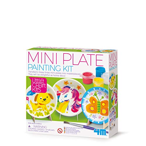 4M 404761 Little Craft Mini Plates Painting Kit, Multi Colour