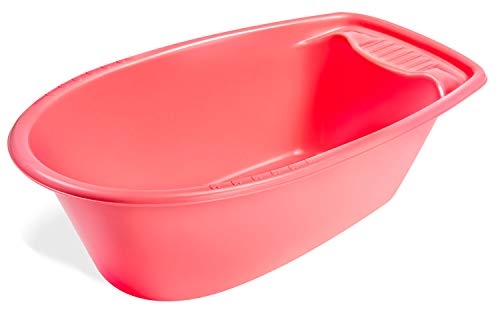 Heless 710 - Große Puppenbadewanne, ca. 51 x 27,5 x 16 cm, rosa, toller Badespaß für Puppen