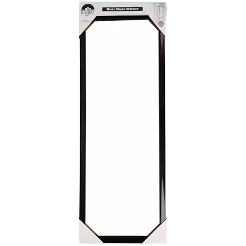 Riyashop Türspiegel Tür Spiegel Hängespiegel Rahmenspiegel 35x95cm schwarz