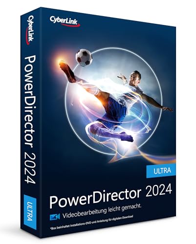 CyberLink PowerDirector 2024 Ultra | Benutzerfreundliches Videobearbeitungsprogramm für PC | Greenscreen und tausenden Effekten | Fotoshow | Heimstudio | Screen Recorder | Windows 10/11 [Box]
