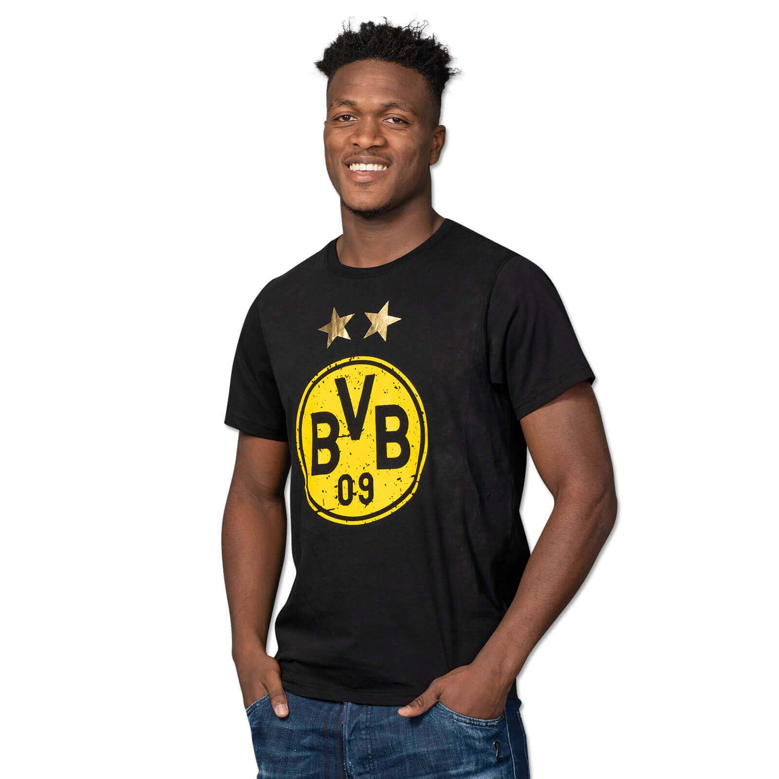 Borussia Dortmund, BVB-T-Shirt mit Logo, Schwarz, 3XL