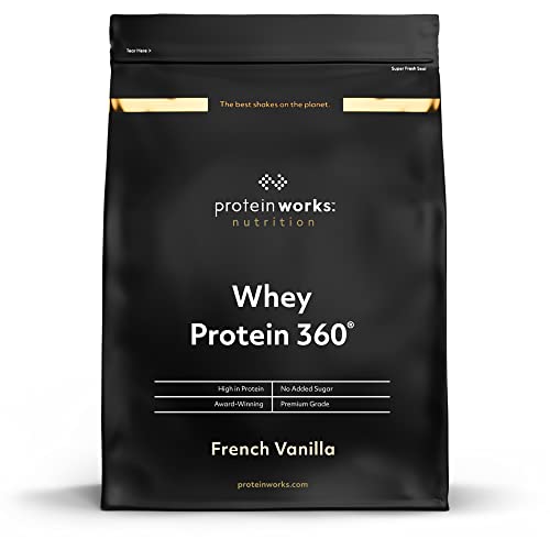 THE PROTEIN WORKS Whey Protein 360 Pulver | Proteinreicher Shake | Ohne Zuckerzusatz und fettarm | Proteinmischung | French Vanilla | 1.2kg
