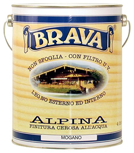 BRAVA alm4 Alpina Finish cerosa für Holz wasserfest, Mahagoni, 4000 ml