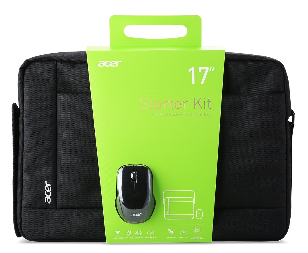 Acer Notebook Starter Kit Belly Band (Notebooktasche (geeignet für bis zu 17,3 Zoll Notebooks) + Wireless Maus) schwarz