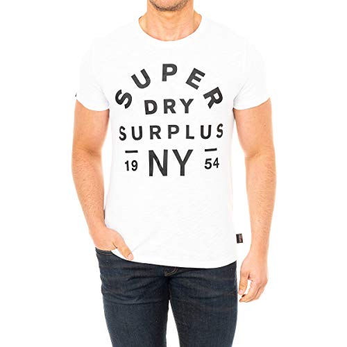 Superdry Herren Surplus Goods Clssic GRPHC Tee T-Shirt, Weiß (Optic 01C), X-Large