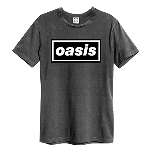 Oasis 'Logo' (Charcoal) T-Shirt - Amplified Clothing (small)