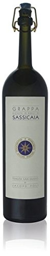 Jacopo Poli Grappa Elevata in Barili di Sassicaia - in Geschenkverpackung, 1er Pack (1 x 500 ml)