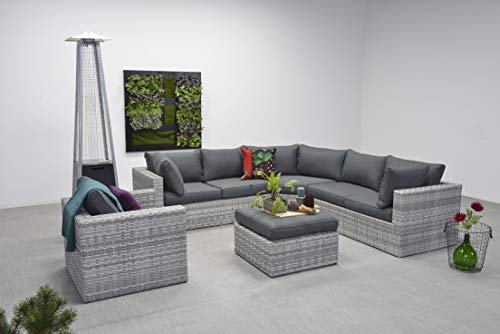 Garden Impressions XL Poly Rattan Eck-Lounge Menorca, inklusive zusätzlichem Sessel und wasserabweisender Kissen