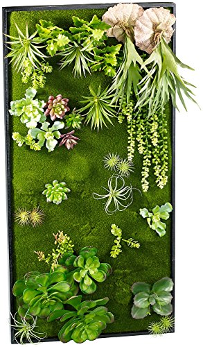Carlo Milano Pflanzbild: Vertikaler Wandgarten Klaus mit Deko-Pflanzen, 50x100 cm (Pflanzenbild ohne Bewässerung)