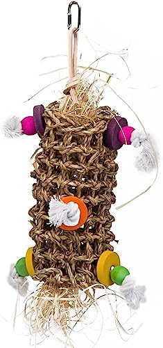 Penn-Plax Bird-Life Vogelspielzeug Kabob, Naturgeflecht, aus Seegrasfaser und Holzblöcken, 30,5 cm, für alle Rassen