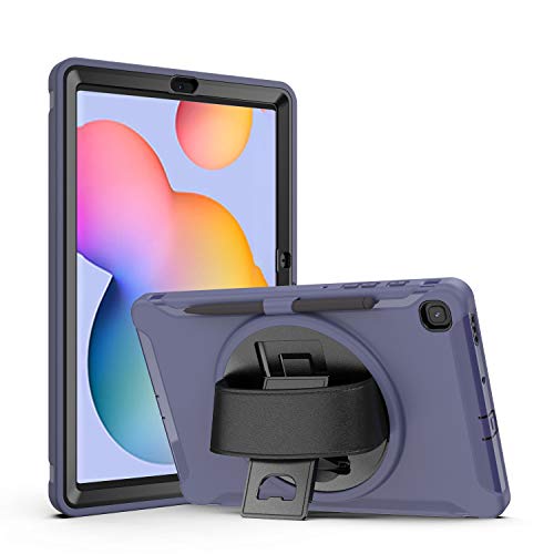 Bspring Schutzhülle für Galaxy Tab S6 Lite, P610/P615, mit S Stifthalter, robust, stoßfest, mit Standfunktion und Handschlaufe für Samsung Tab S6 Lite 10,4 Zoll 2020 Tablet,Navy blau