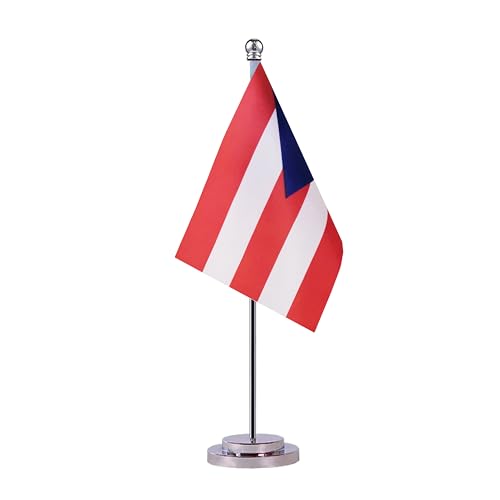 Puerto Rico Puerto Rican Tischflagge, kleine Mini-Tischflagge, Puerto Rico, Puerto Rico, Miniatur-Flagge, internationale Weltlandflaggen, Festival, Veranstaltungen, Feier, Bürodekoration
