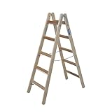 Krause 170071 Holz Stufen-Doppelleiter Arbeitshöhe (max.): 3.00m Holz DIN EN 131 7.2kg