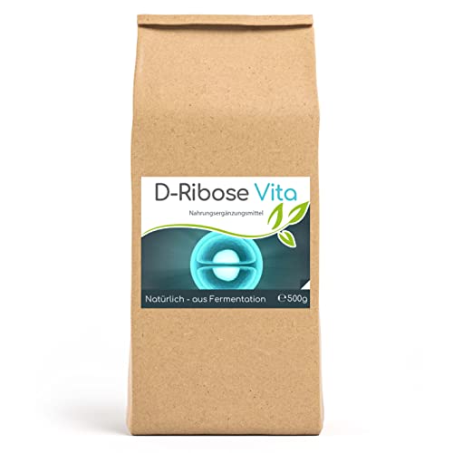 Cellavita D-Ribose Vita Pulver - natürlicher Einfachzucker (Monosaccharid) Natürliches Ribose | (500g)