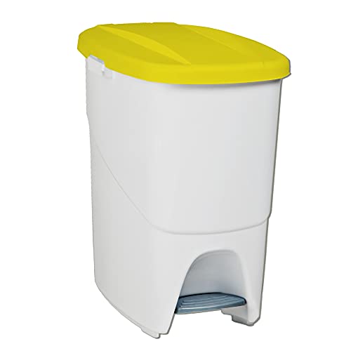 Denox Ecosystem Abfalleimer, 25 l Zentimeter Amarillo y Blanco