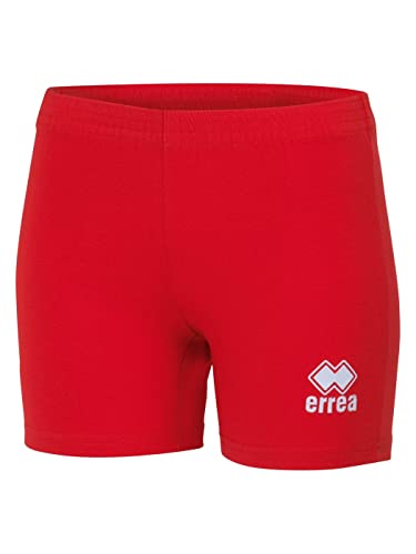 Errea Unisex Volleyball-Leggings für Damen, Rot Weiß, 134 Shorts, XS