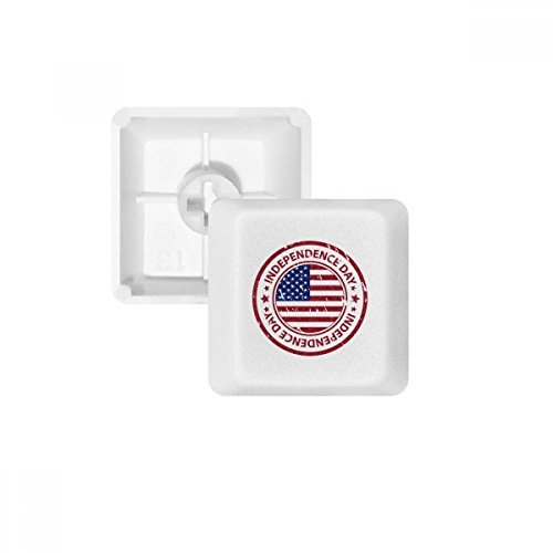 USA Independence Day Flag Red Postmark PBT Keycaps for Mechanical Keyboard White OEM No Marking Print Mehrfarbig Mehrfarbig R2