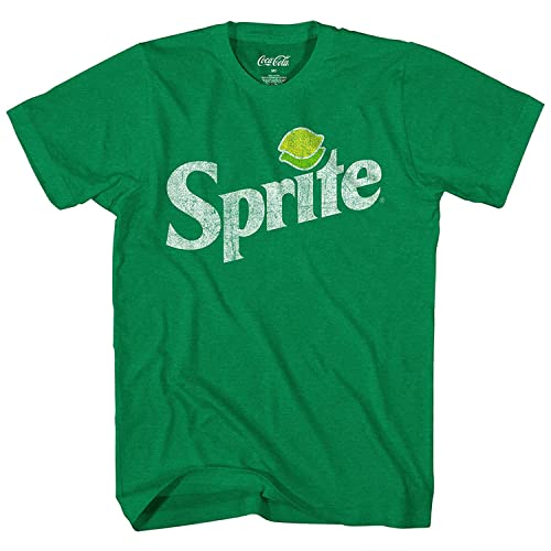 Coca-Cola Sprite Throwback Herren T-Shirt - Obey Your Thirst Tee - Sprite Soda Classic T-Shirt, Kelly Heather, X-Groß